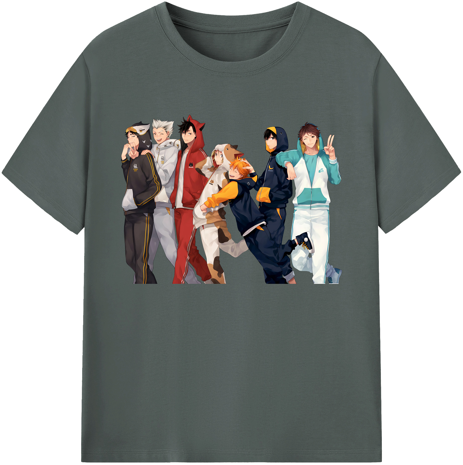 （画像用） ハイキュー!! Haikyu!! 綿100％ メンズ半袖Tシャツ｜肌触りやわらか＆通気性